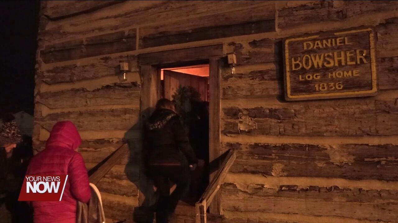 Cridersville Historical Society continues Christmas tree lighting tradition at Daniel Bowsher Log Cabin